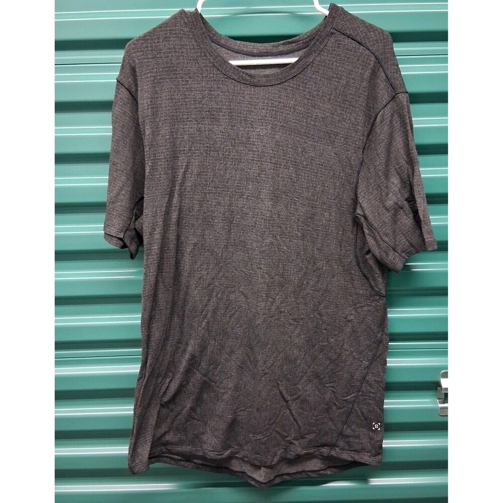 Lululemon Shirt Mens L/ XL Athletic Gym Running Black Stretch Performance